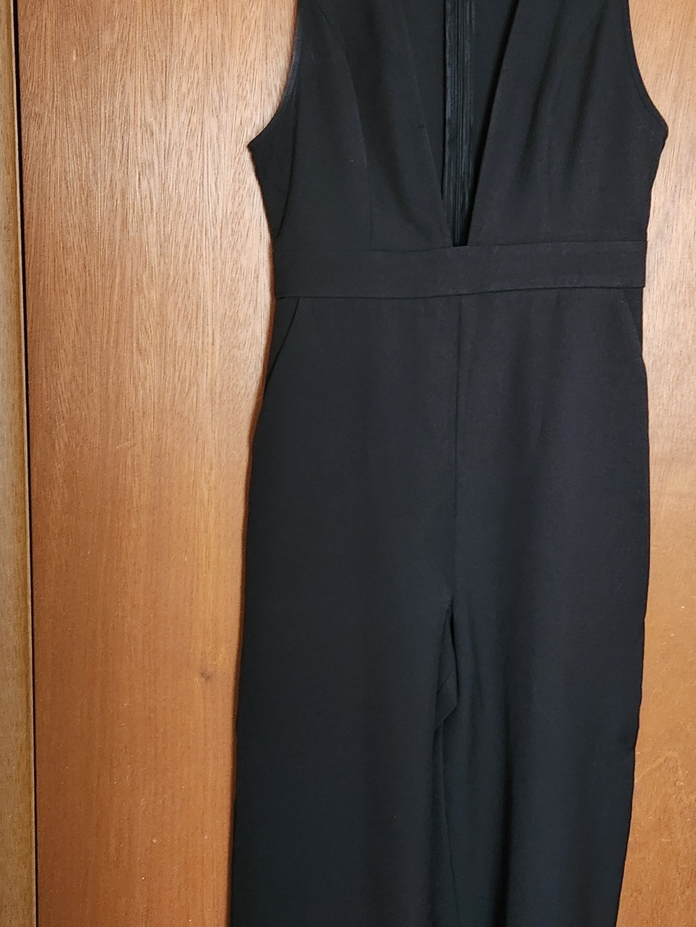 Forever 21 Black Sleeveless V-Neck Jumpsuit